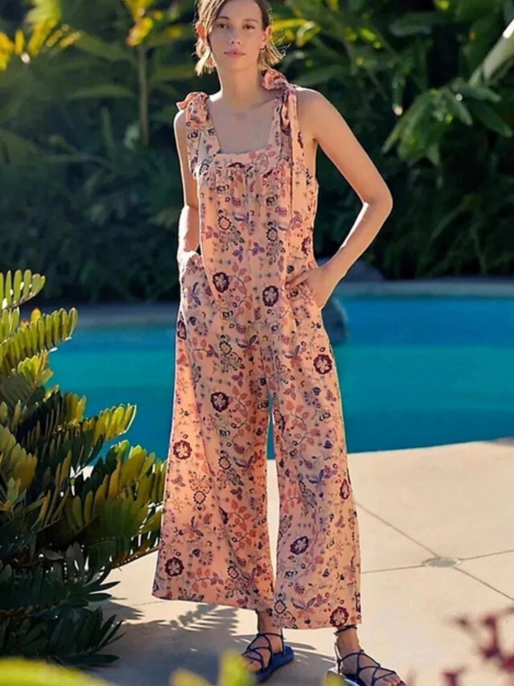 Sancia Jumpsuit Floral Wide Leg Jumpsuit Size Small